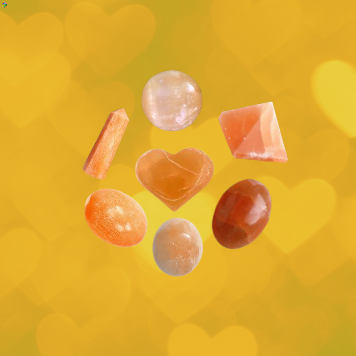 Selenite Orange Stones Image