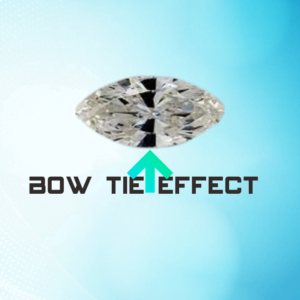 Marquise Diamond bow tie effect or Marquise cut diamond bow tie effect