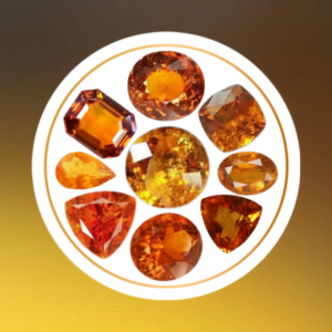 Clinohumite Rings and Clinohumite orange stones image