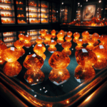 orange clinohumite rings and stones